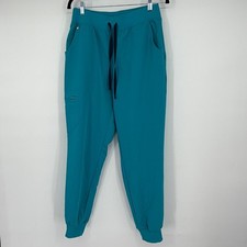 FIGS High Waisted Zamora Jogger Scrub Pants Women's M Teal Blue FIONx