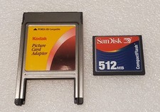 SanDisk 512MB CompactFlash CF Card with PCMCIA ATA Adapter/Reader