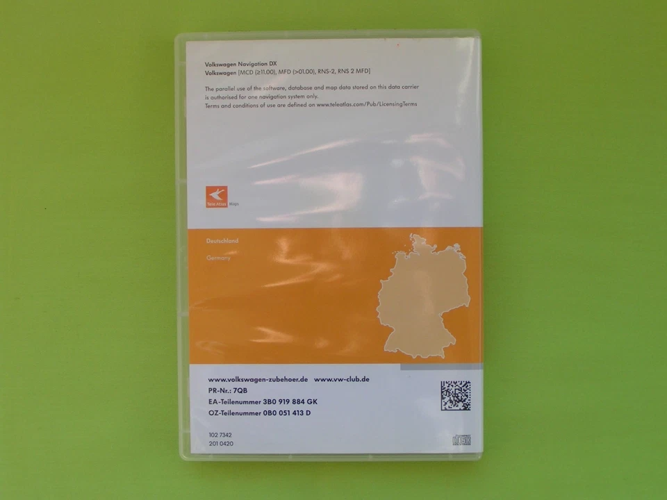 CD NAVIGATION DEUTSCHLAND DX 2010 V8 VW MFD 1 T4 T5 GOLF 4 PASSAT 3BG AUDI A4 A6 - Bild 2 von 4