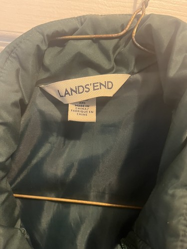 Lands End Kids Boys Puffer Vest Medium 10 - 12, Zipper, Green - Picture 4 of 4