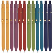 Gel Pens, 12 Pcs 0.5mm Quick Dry Black Ink Pens Fine Point Smooth Writing Pen...