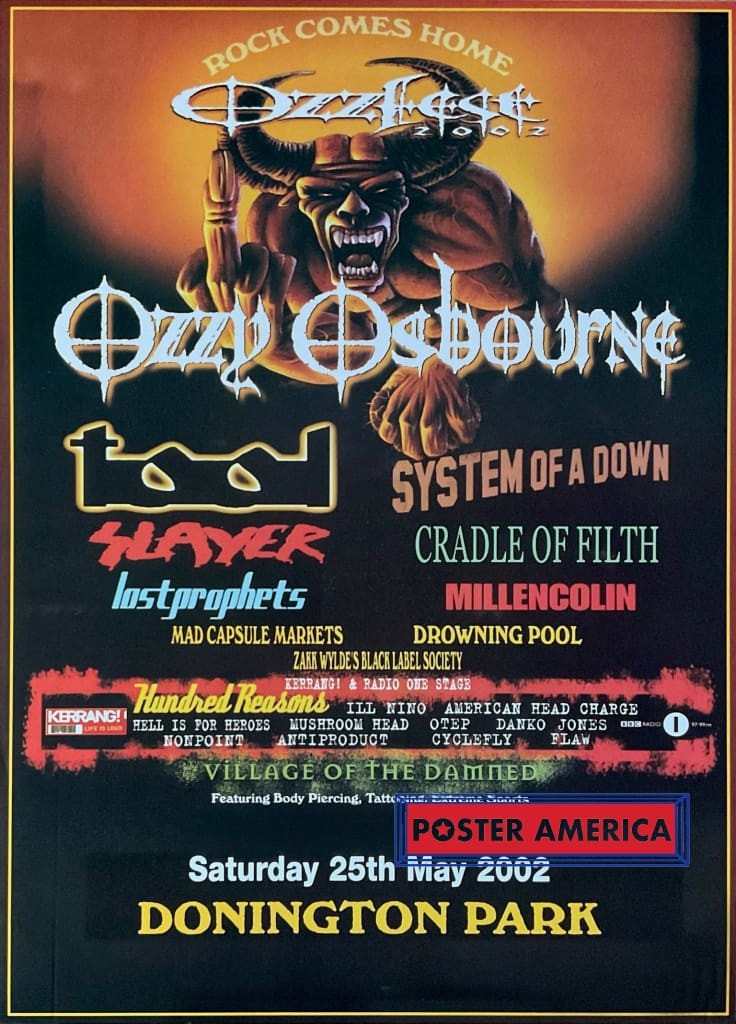 Ozzfest Ozzy Osbourne May 2002 Promo Poster 23.5 x 32.5 | eBay