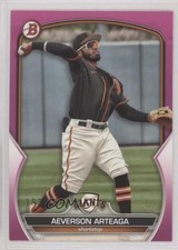 2023 Bowman Prospects Fuchsia 182/299 Aeverson Arteaga #BP-60 2x9