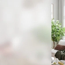 HIDBEA Frosted Window Privacy Film 17.5"x6.5' UV Heat Control