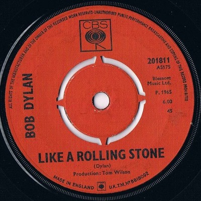 Bob Dylan - Like A Rolling Stone - Used Vinyl Record 7 - C8100z