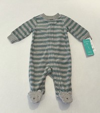 Carters Baby Boy Fleece Footed Pajamas 0-3 Months Sleep N Play Cute Pjs