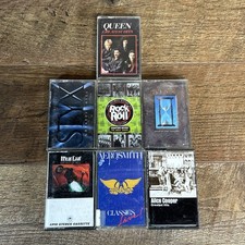 rock cassette tapes lot-Queen-Styx-Meatloaf-Alice Cooper And more