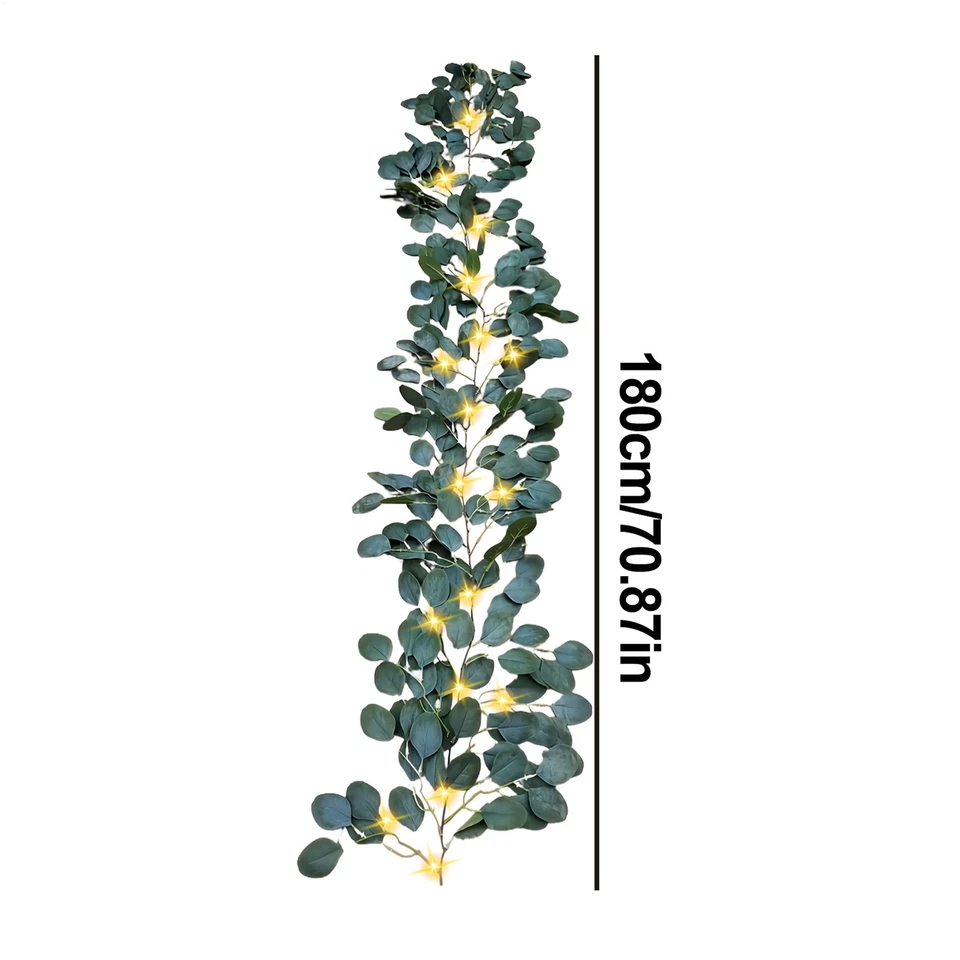 Fairy Light Olive Vine 5.9Ft Twinkling Tree Garland Waterproof With Timer Decor - Image 2 of 4