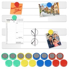 Praktische 4er Magnettafel 30x3cm Selbstklebend - Ideal für Büro und Küche
