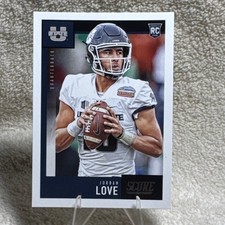 Panini 2020 Score Jordan Love Utah State Aggies Rookie Football Card #361. rookie card picture