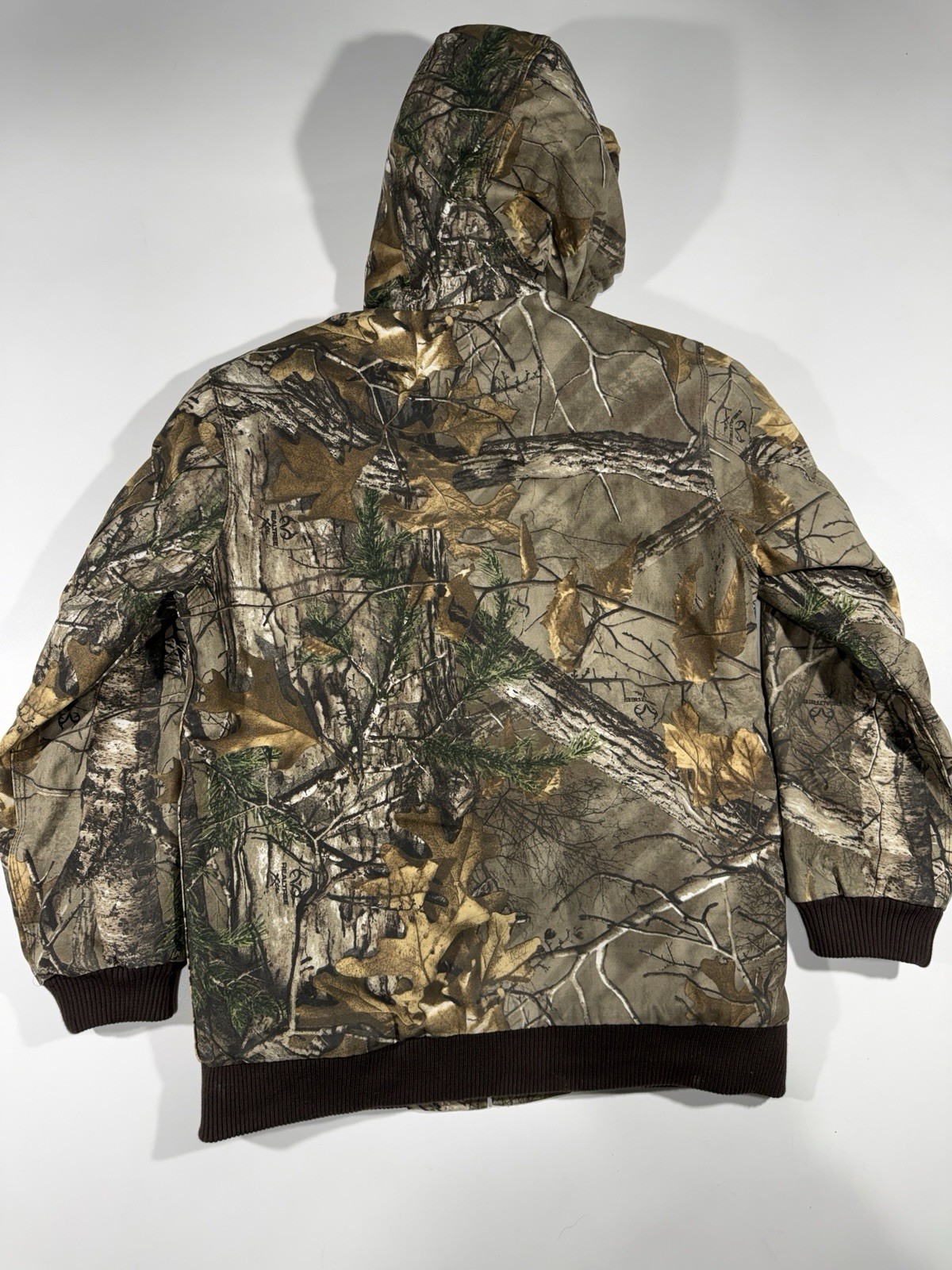 Carhartt Realtree Wooded Camo Hooded Canvas Jacket Modern Sz 42 thumbnail 10