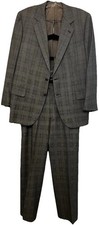 BRIONI Roman Style 2pc Champagne Pin-Stripe Suit Blazer Jacket Pants 44 54 R