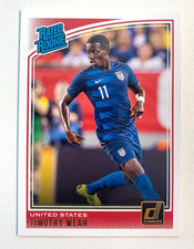 Timothy Weah Rated Rookie Card 2018-19 Panini Donruss  #198  RC FIFA World Cup. rookie card picture