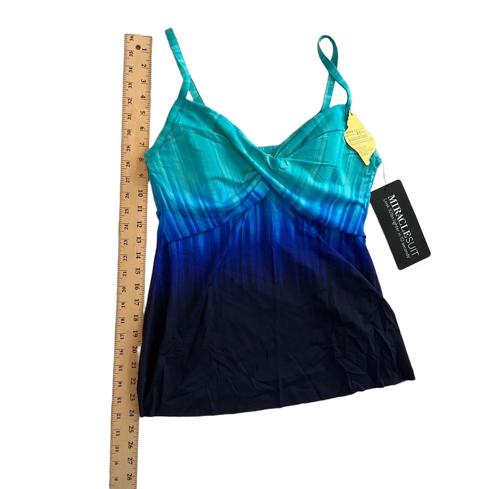 Nuevo con etiquetas Camiseta Tankini Adelgazante Azul Sweetheart Con Aros Talla 12 Foto 3 de 4