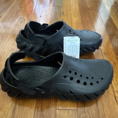 Crocs Echo Clog Men's US 11 Black Slip-On Synthetic Breathable Lightweight