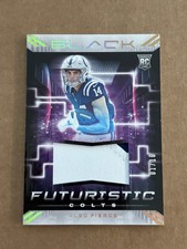 2022 Panini Black Futuristic Alec Pierce /10 #FUT-API Rookie Mem Colts