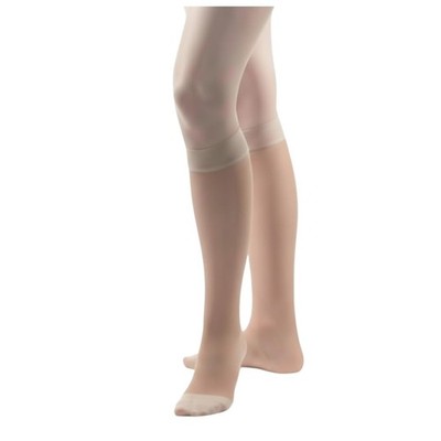 Allegro 8-15 mmHg Essential 81 Sheer Support Knee High Medium, Nude