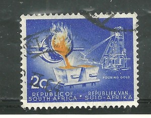 SOUTH AFRICA 257 USED POURING GOLD #6
