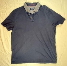 Ted Baker  Short Sleeve Navy Blue Polo Shirt  Size 5 XL 