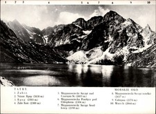 RPPC map Morskie Oko Zakopane Poland vintage postcard c225