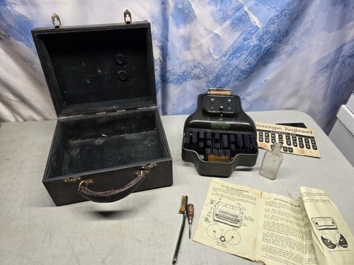 🔥 Antique Stenographer Typing Machine Stenotype Co Chicago Model SF-316 W/ Case