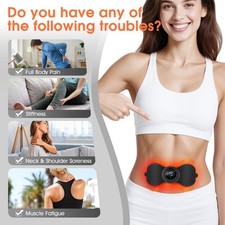 Heating Tens Unit Muscle Therapy Pain Relief Stimulator Machine Pulse Massager