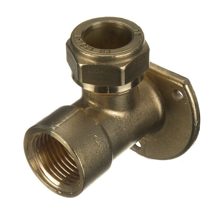 BAG OF 10 - 15mm x 1/2"" Compression Wallplate Elbow - FREE Next-Day Delivery - Image 2