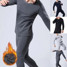 Winter Loungewear Men Thermal Underwear Men Base Layer Coldproof Round Neck