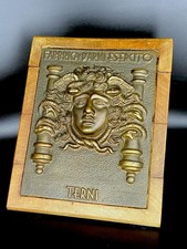 Targa in Bronzo con Testa di Medusa - Fabbrica d'Armi Esercito - Terni - XX sec.