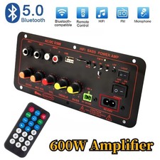 Bluetooth 5.0 600W Amplifier Board with Dual Microphone FM Radio