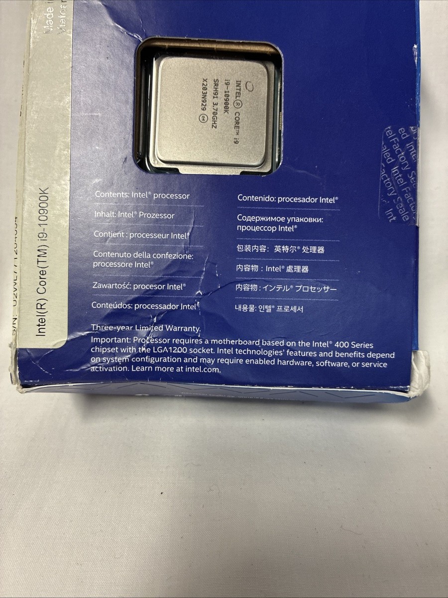 Intel Core i9-10900K Processor (3.7 GHz, 10 Cores, FCLGA1200