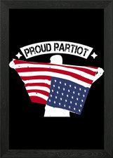 Proud Partiot Framed Wall Art Poster Canvas Print Picture