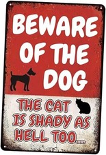 Beware of Dog Signs for Fence Funny Metal Warning Sign Yard Decor Beware of 73