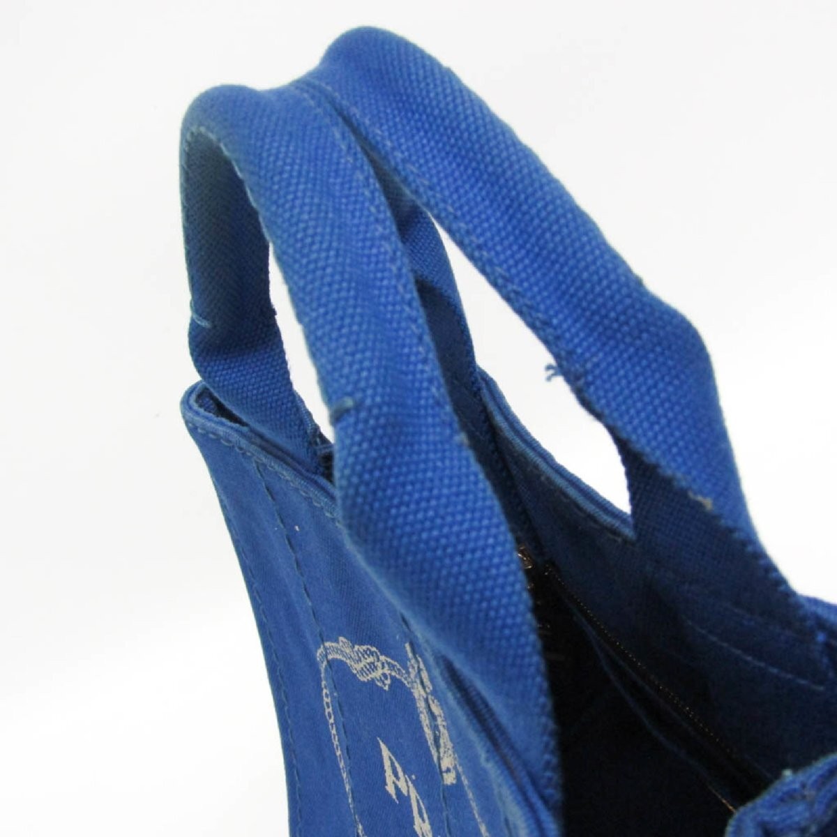 PRADA CANAPA BN2439 Ladies Canvas Handbag Blue from japan thumbnail 10