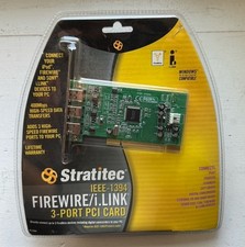 Stratitech IEEE-1394 Firewire i.LINK PCI Card Windows Mac Linux NEW SEALED