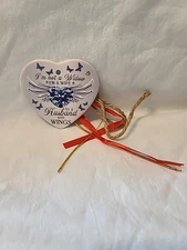 (C) 2024 Ceramic Christmas Ornament Heart Widow Wife Butterfly Angel