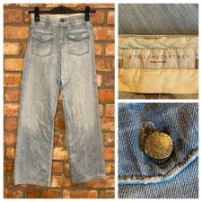 Stella McCartney wide leg 70s style front pocket jeans 25x29
