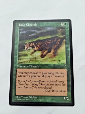MTG King Cheetah Visions Regular Common - Some Edge Wear - See Pics