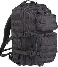 Mil-Tec Unisex Assault Pack Tactical Outdoor Camping Hiking Backpack Black 36L