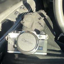 Canon AE-1 Program Vintage SLR Film Camera with FD 50mm f/1.8 Lens Black Silver