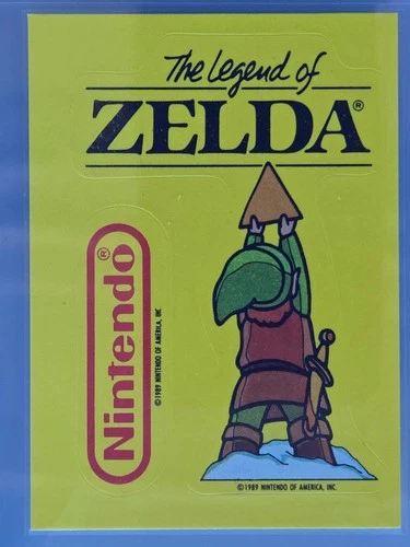 1989 Topps Link Sticker Vintage Legend of Zelda NES Collectible Retro Sticker