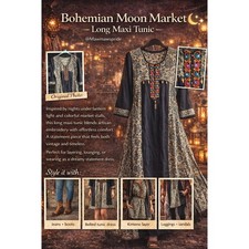 Maxi Vestido Túnica Largo Boho Moon Marke…