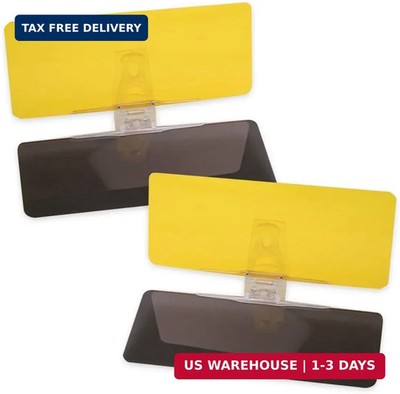 Car Sun Visor (Pack of 2), Tac Extension, 2 in 1 for Day and Night Anti-Glare, A