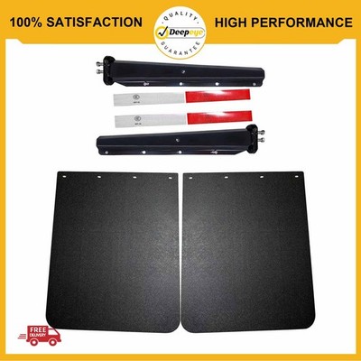 1.125'' Black Steel Mud Flap Hangers & Semi Truck Trailer Duty Mud Flap 24''x30''