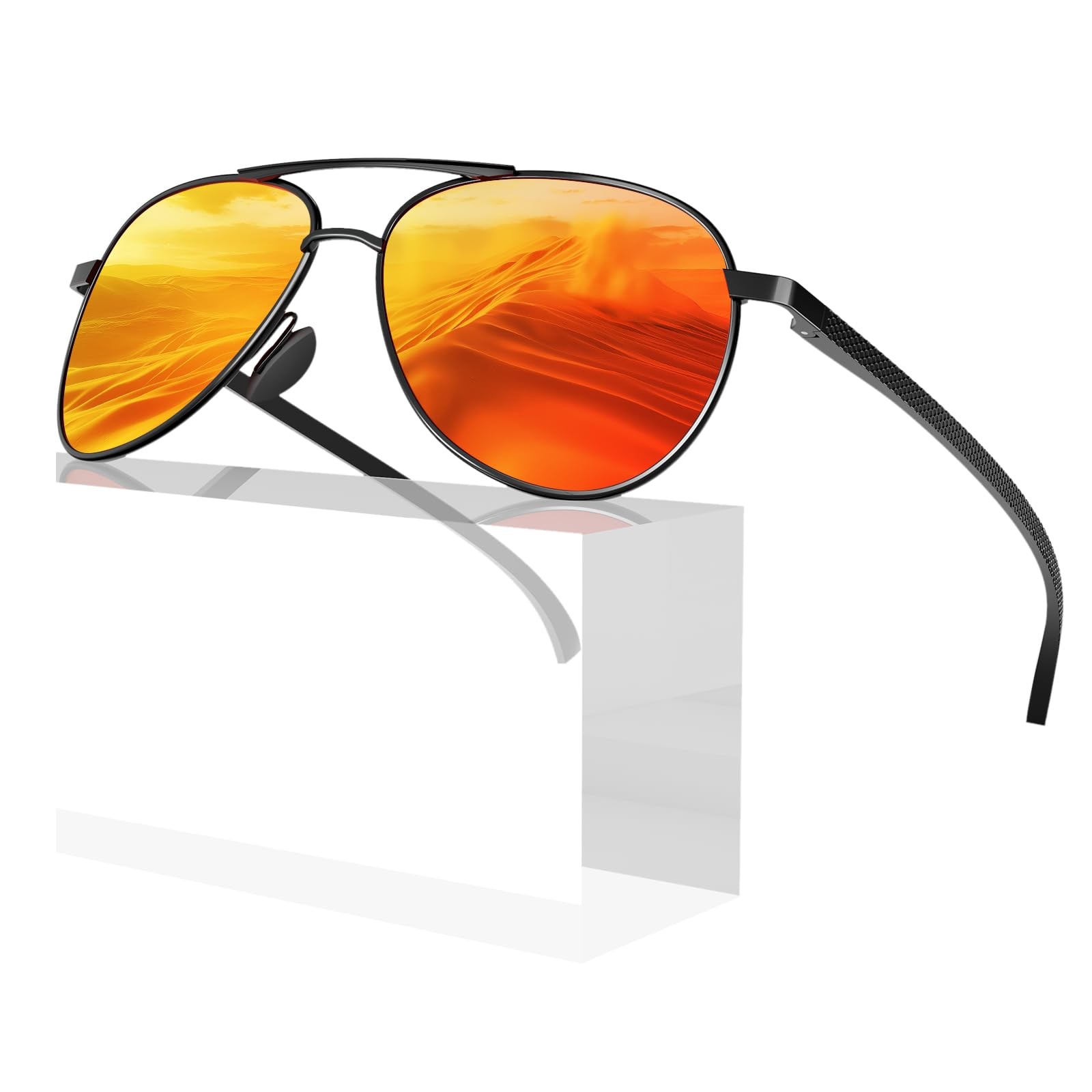 Lunettes aviateur homme polarisées UV400 pour conduite et activités outdoor