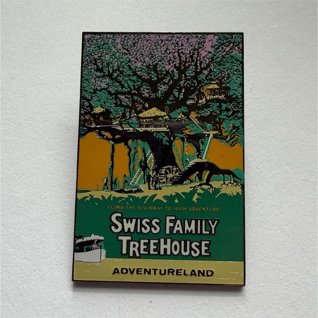 Disney Adventureland Swiss Family Treehouse Attraction Poster Pin 2003