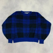 Vintage Knitted Jumper Abstract Patterned Knit Sweater Women's M 12-14 