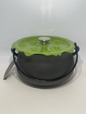 Smith and Clark 6 Quart Cast Iron Cauldron Green 'Bubbling' Lid 2026 Halloween