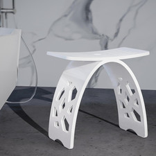 Modern Waterproof Shower Stool with Non-Slip Design and Drainage Channel