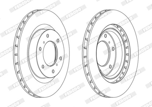 2x BRAKE DISC DDF1466C FOR HONDA CIVIC/Aerodeck/Fastback/Hatchback/VII MG - Picture 4 of 8